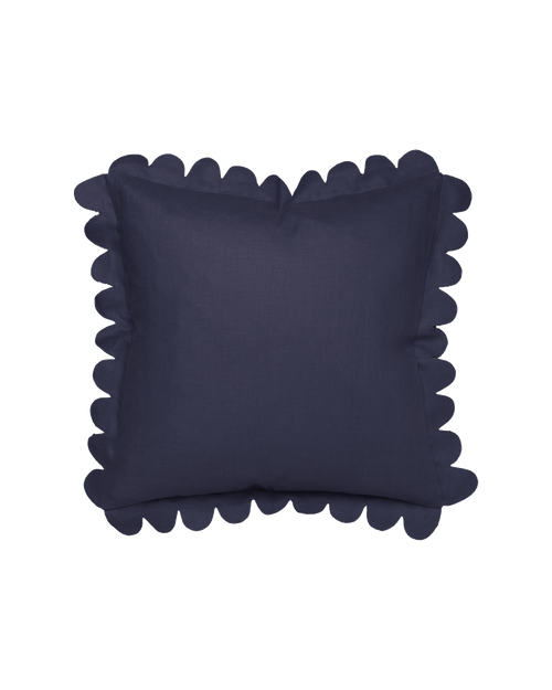 Scalloped Pillow - Navy