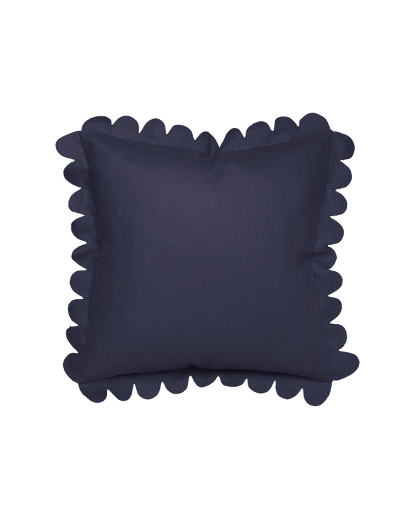 Scalloped Pillow - Navy