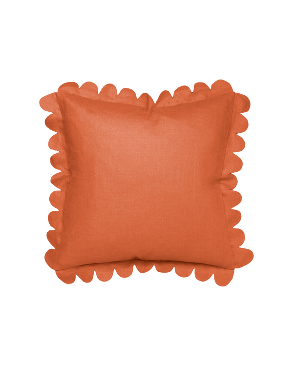 Scalloped Pillow - Paprika