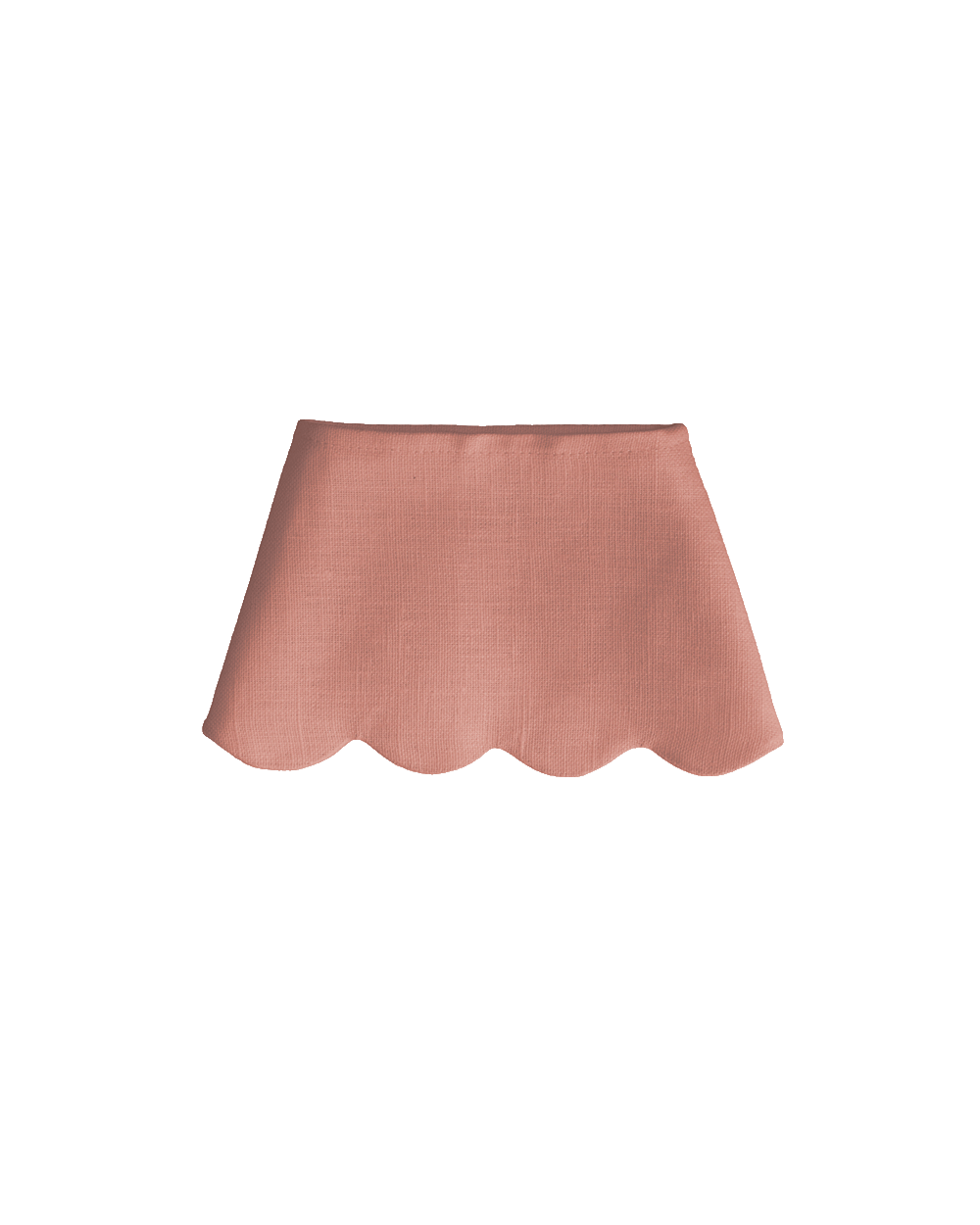 Scalloped Linen Lampshade - Sunset