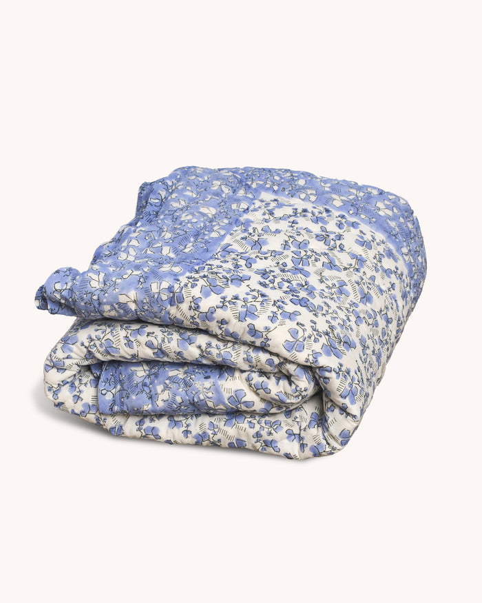 The Fluff Throw Quilt - Blue