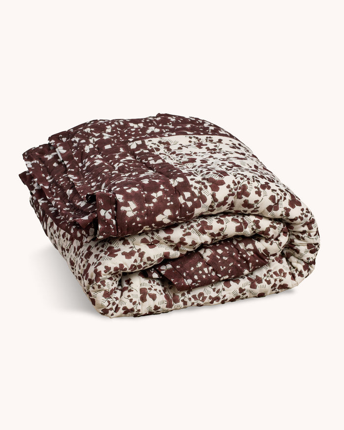 The Fluff Throw Quilt - Chocolate