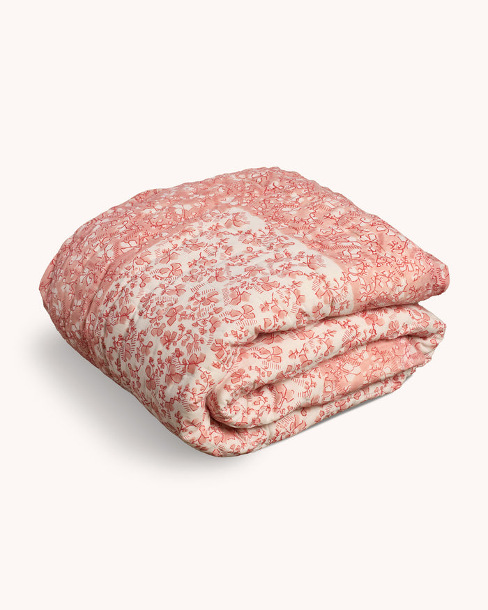 The Fluff Throw Quilt - Pink
