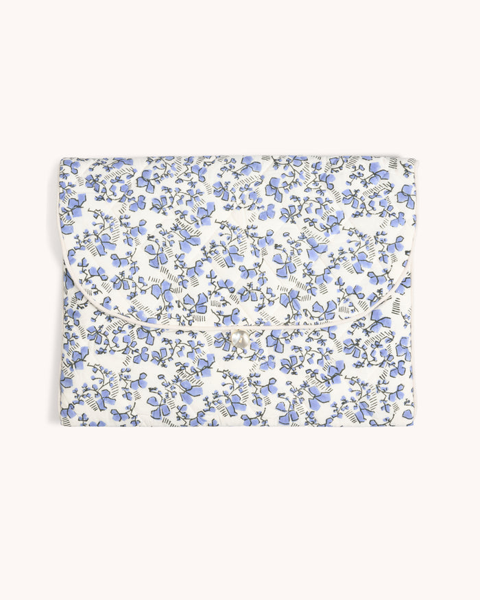 Los Feliz Travel Envelope - White / Blue