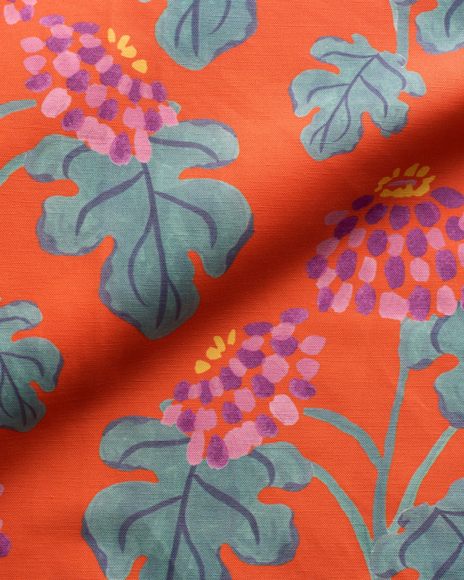 Casia Flowers Fabric- Red