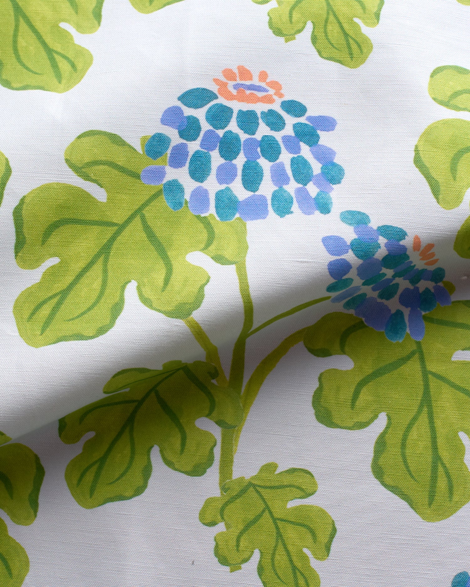 Casia Flowers Fabric - Soft Blue