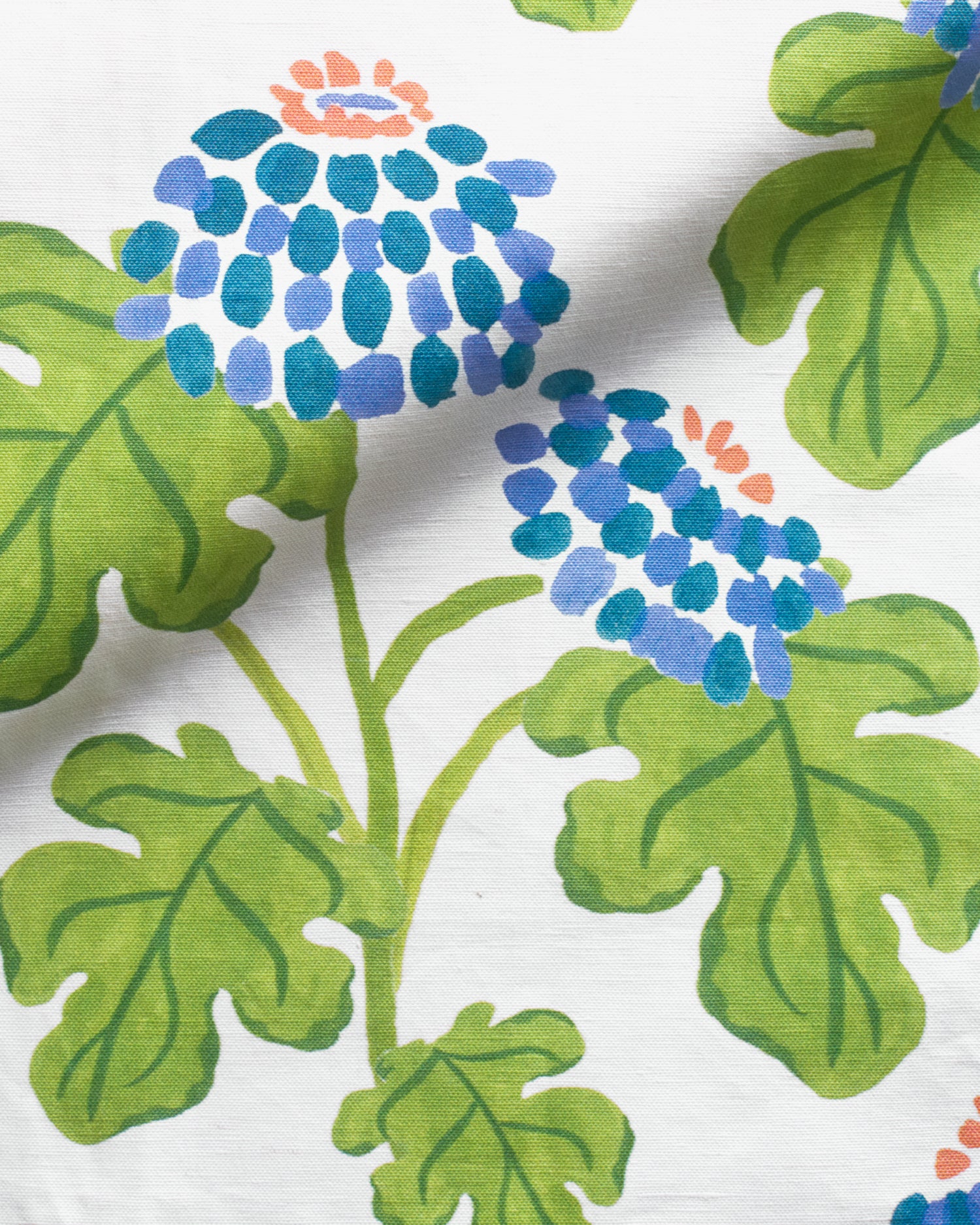 Casia Flowers Fabric - White