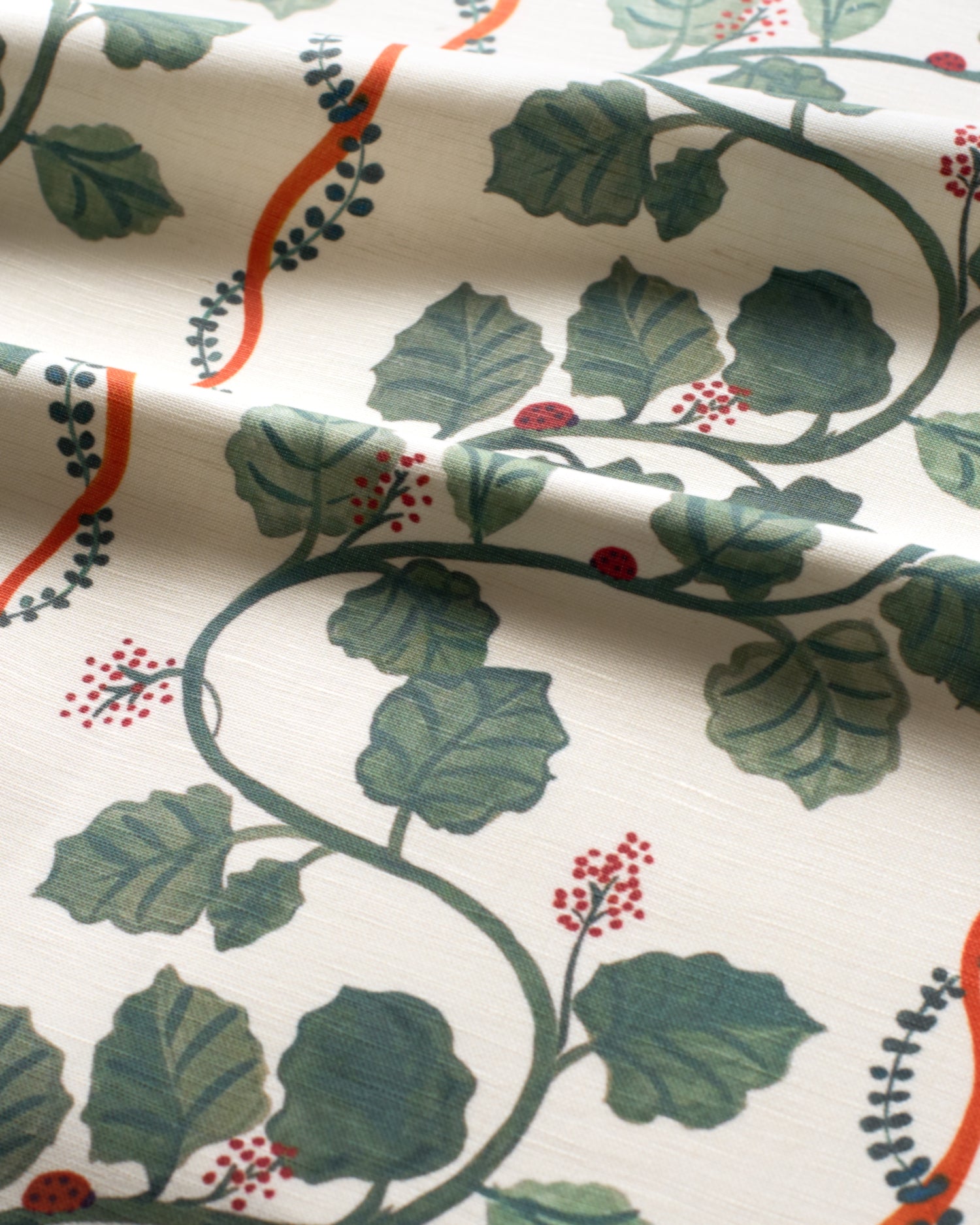 Ladybug Highway Fabric - Ivory