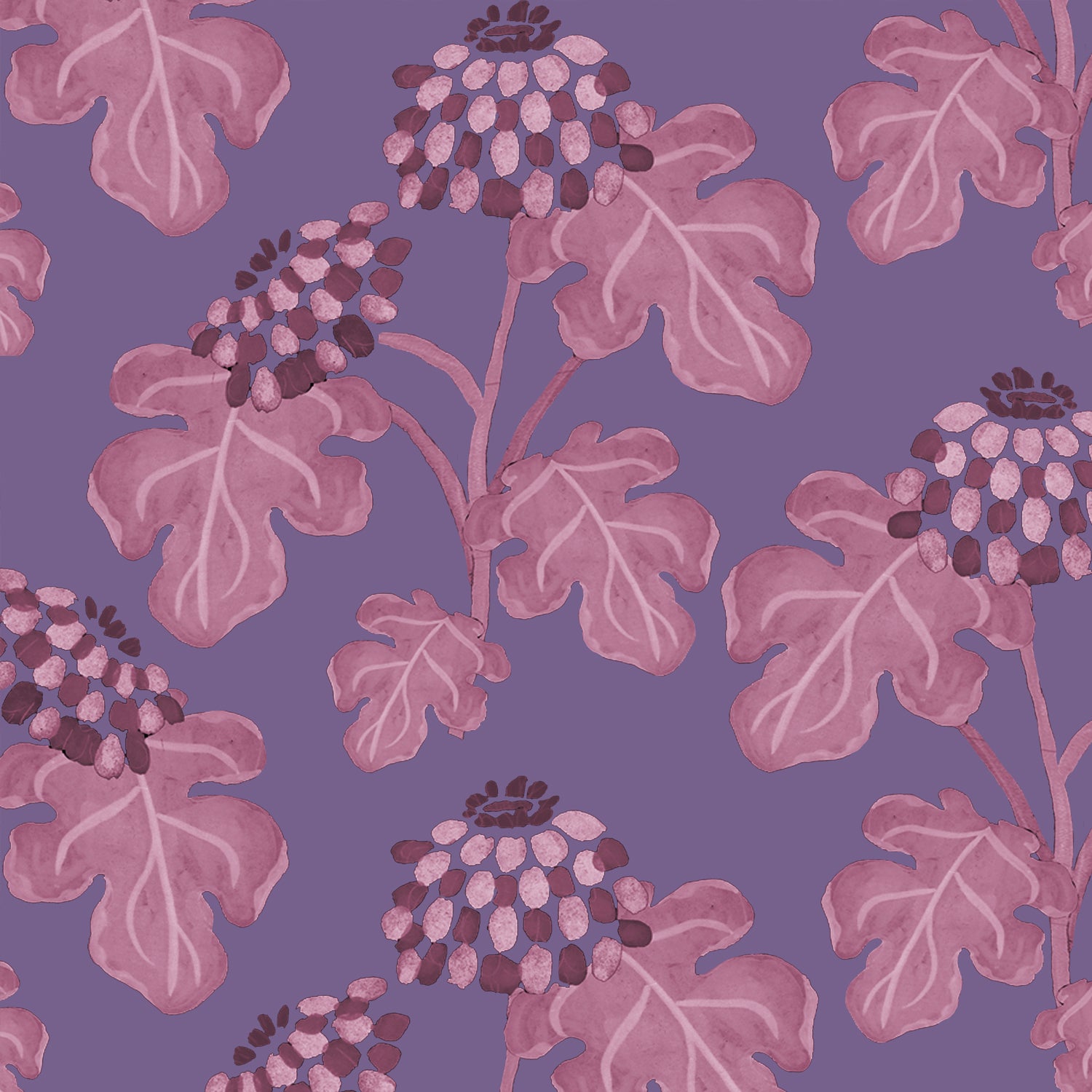 Casia Flowers Fabric - Orchid