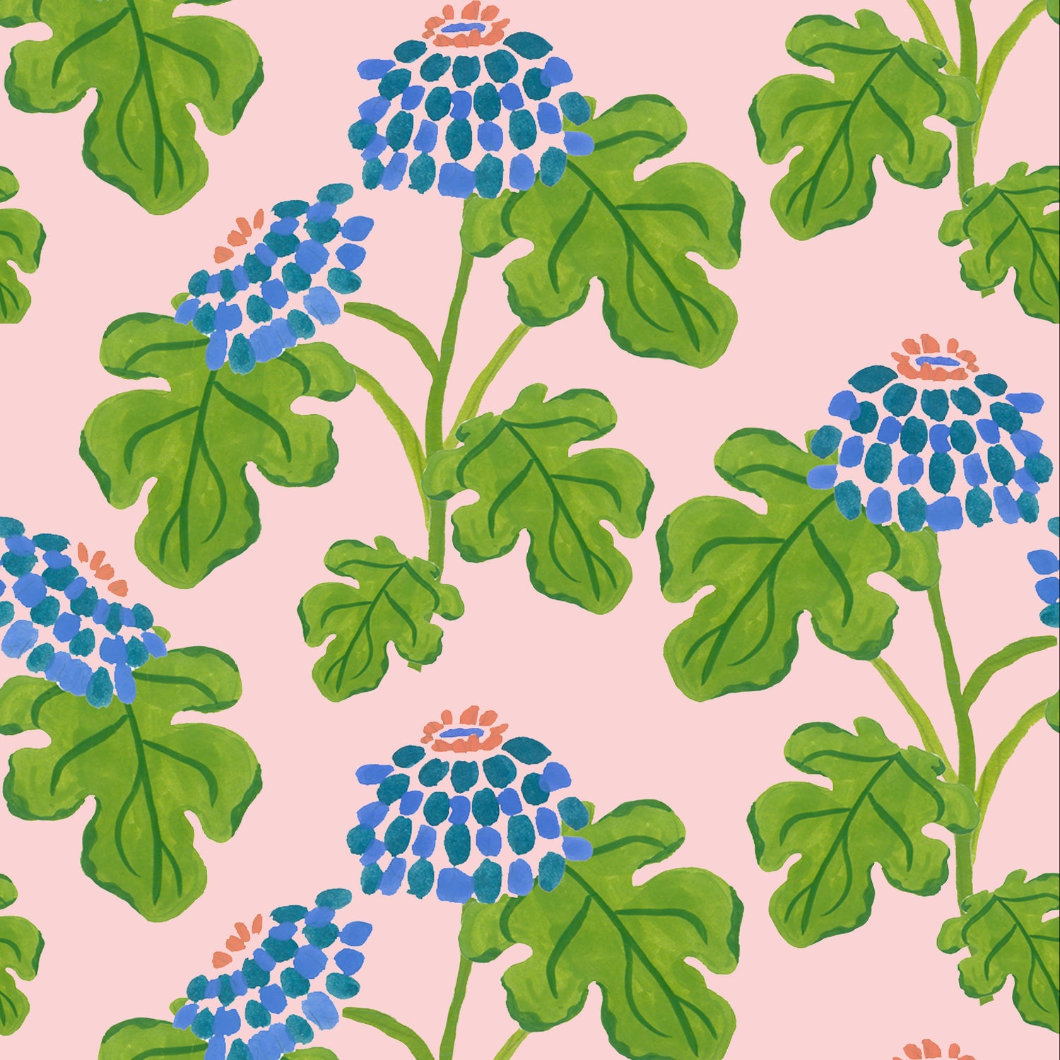 Casia Flowers Wallpaper- Soft Pink