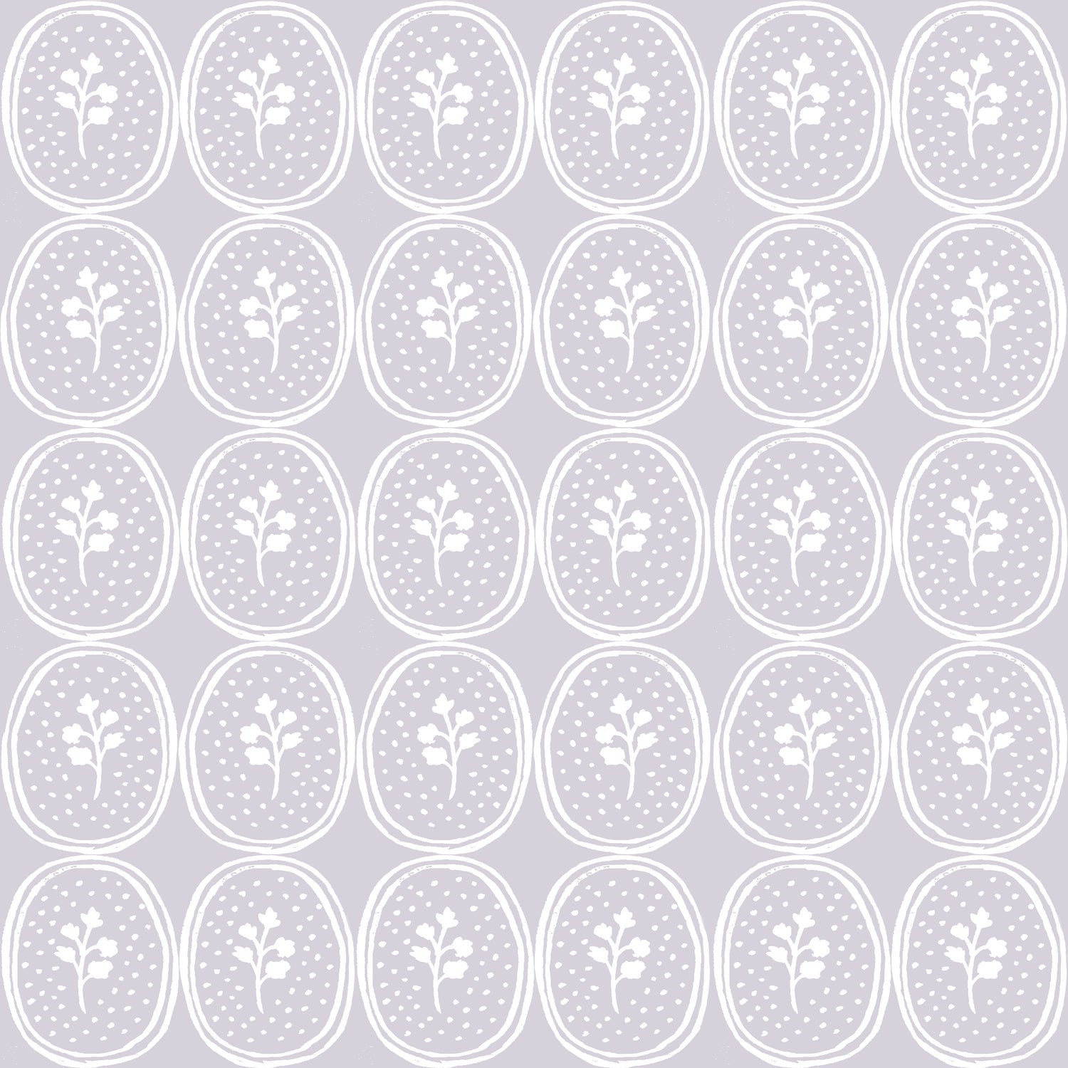 Ciao Cilantro Wallpaper - Lavender/White
