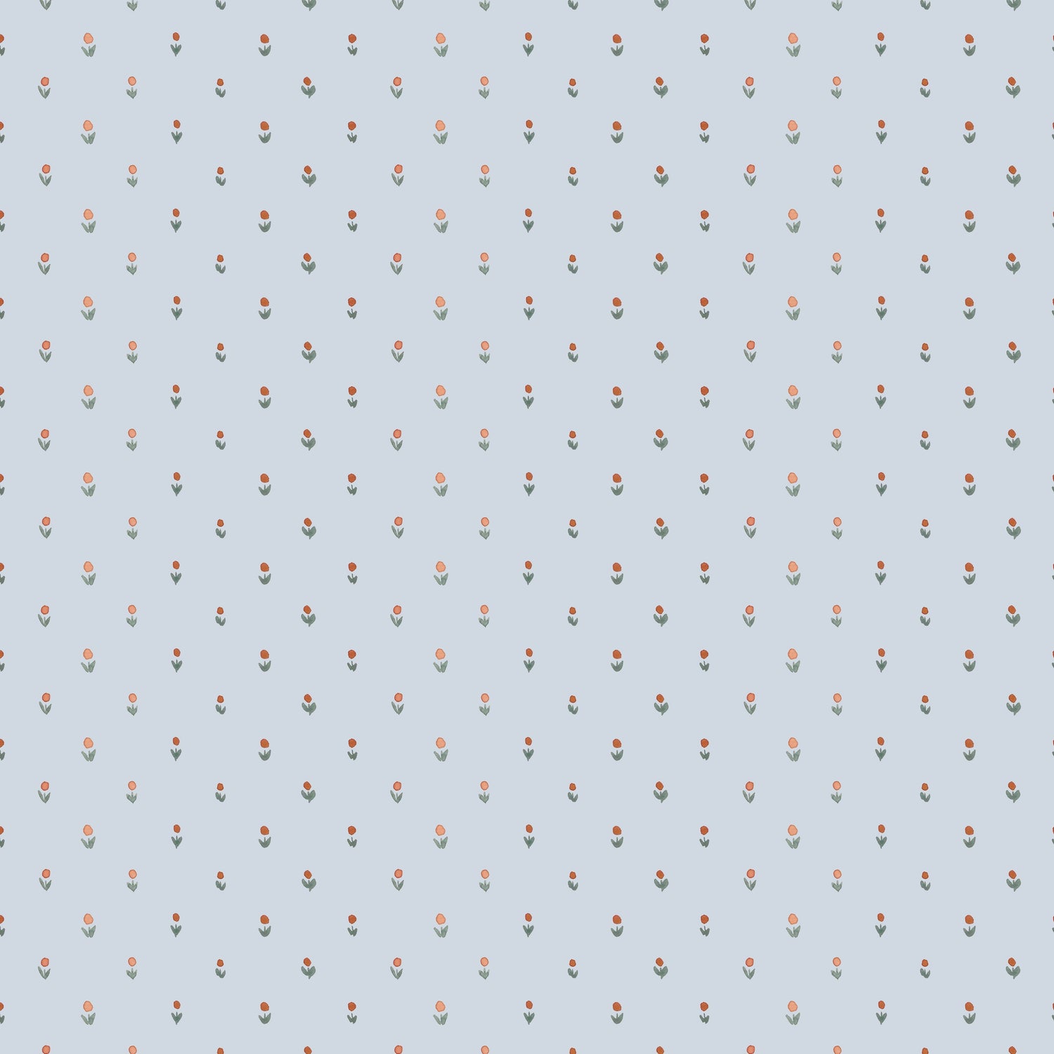 Dutch Meadow Wallpaper - Soft Blue