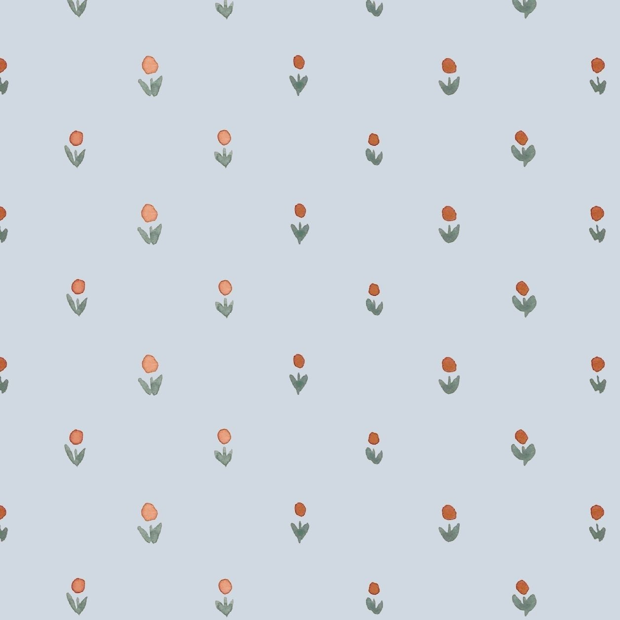 Dutch Meadow Wallpaper - Soft Blue
