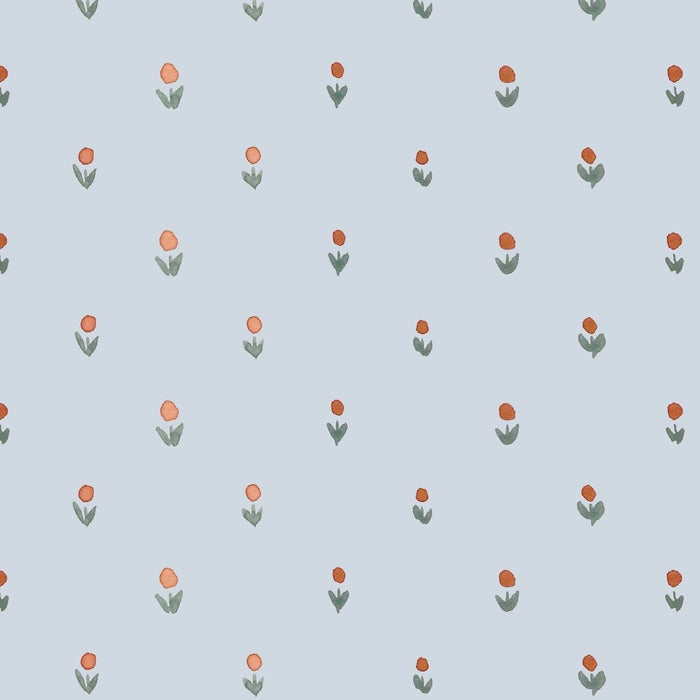 Dutch Meadow Wallpaper - Soft Blue