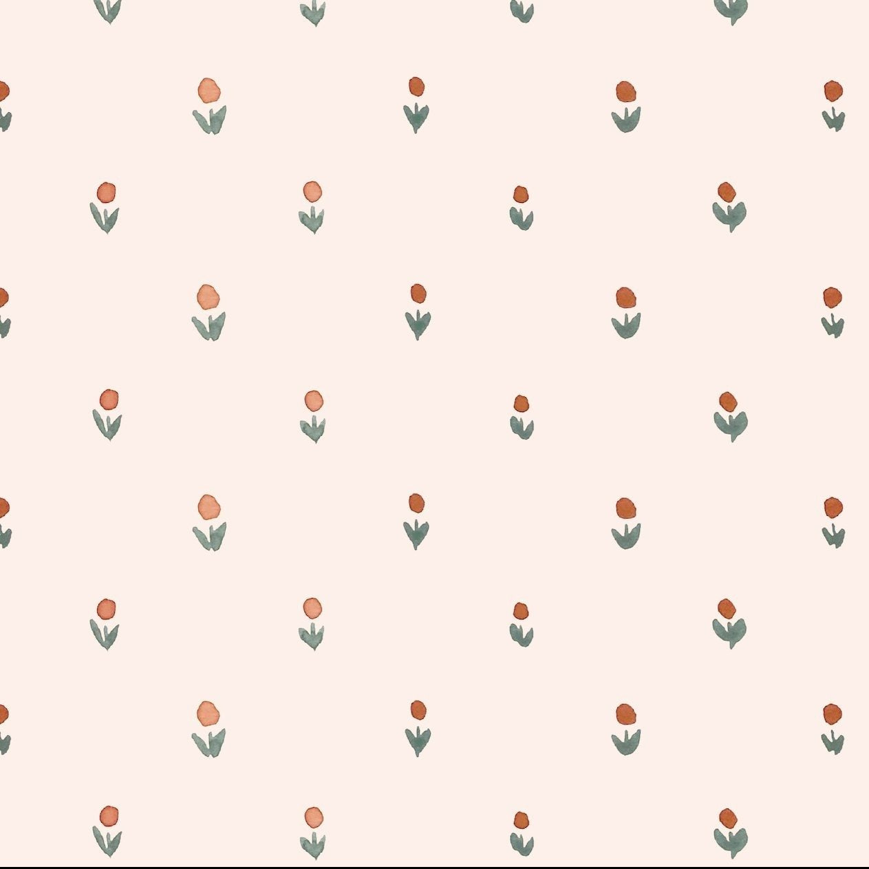 Dutch Meadow Wallpaper - Soft Pink