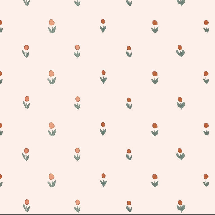 Dutch Meadow Wallpaper - Soft Pink