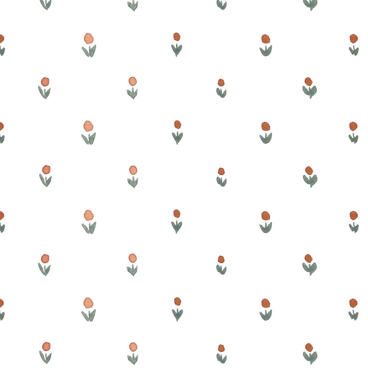 Dutch Meadow Wallpaper - White