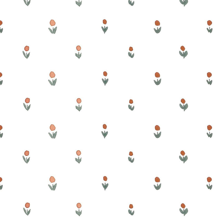 Dutch Meadow Wallpaper - White