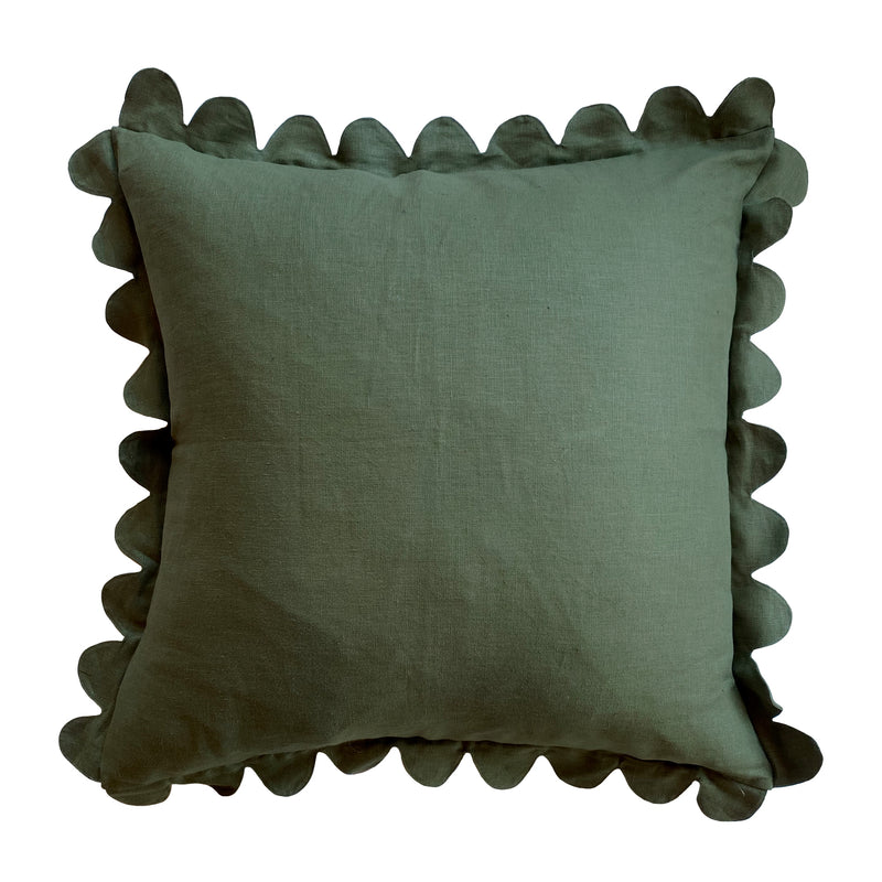 Scalloped Pillow - Forest