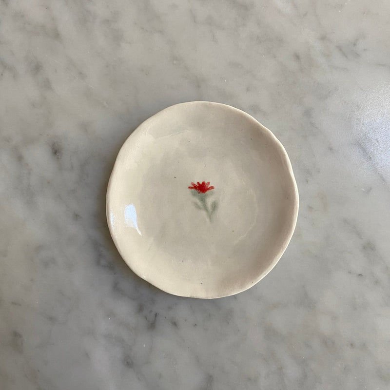 Little Flower Trinket Dish - Red