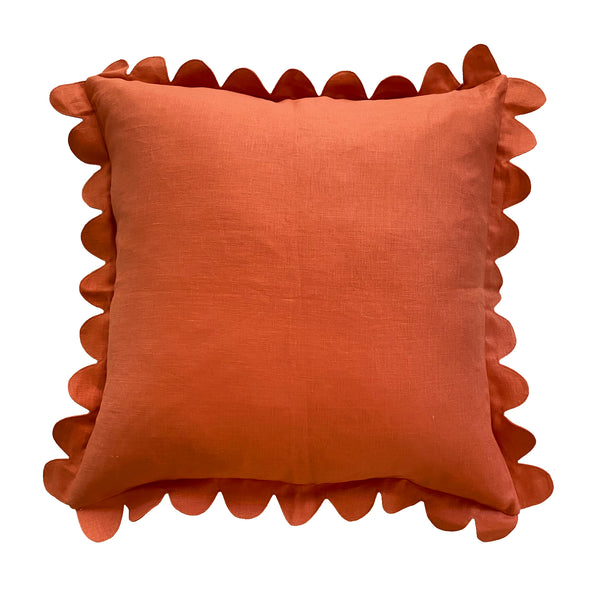 Scalloped Pillow - Paprika