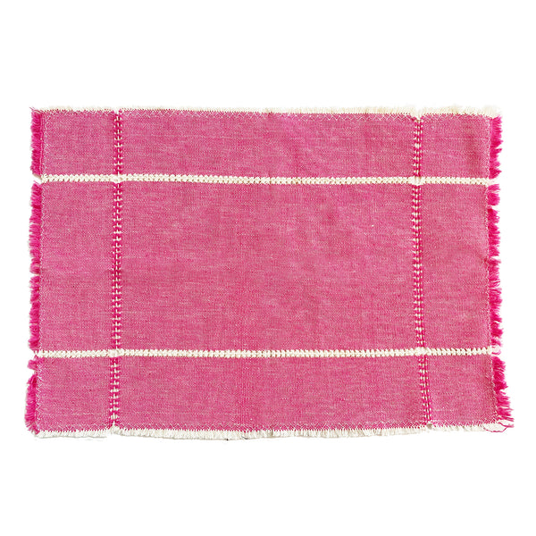 Pink Handwoven Cotton Placemat