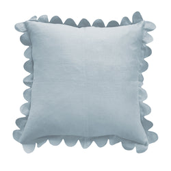 Powder Blue Scalloped Pillow