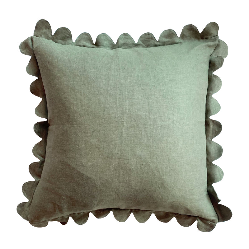 Scalloped Pillow - Thyme