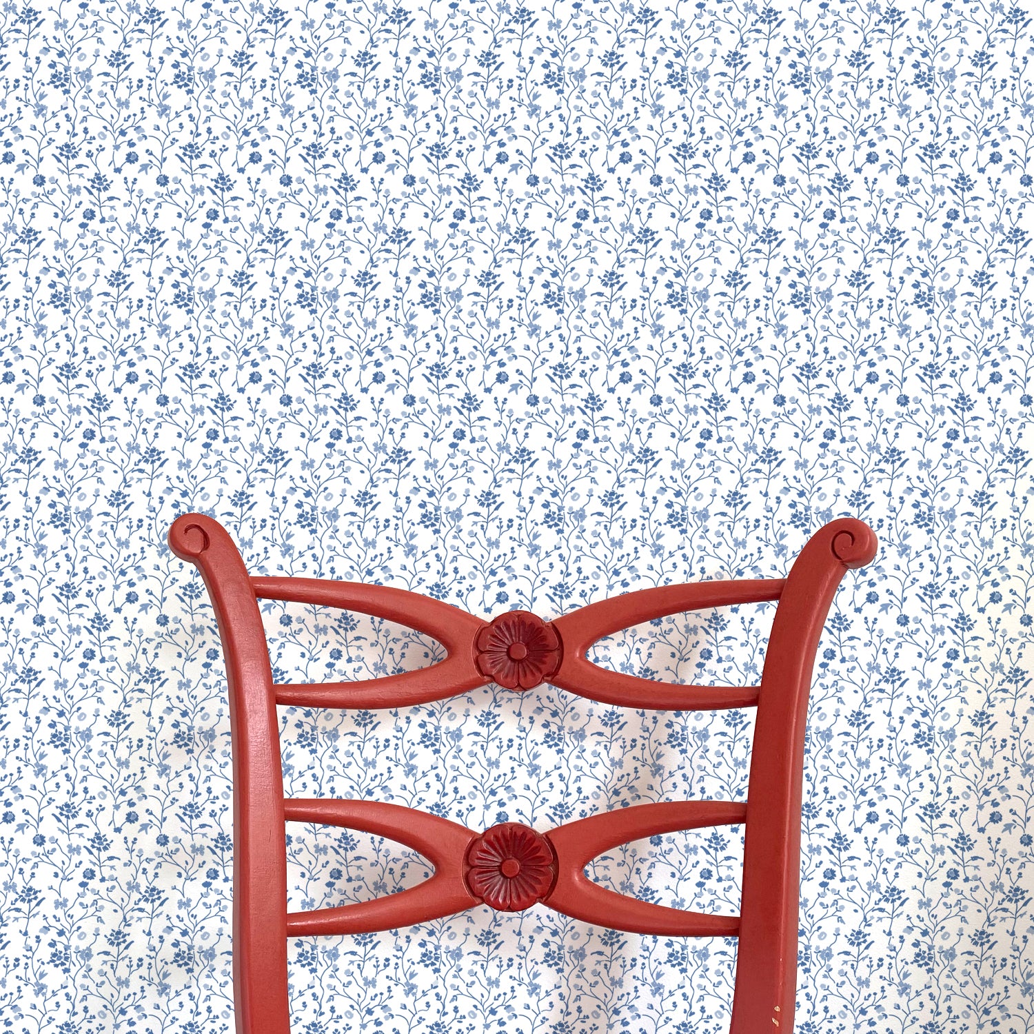 Winona Flowers Wallpaper - White/Blue