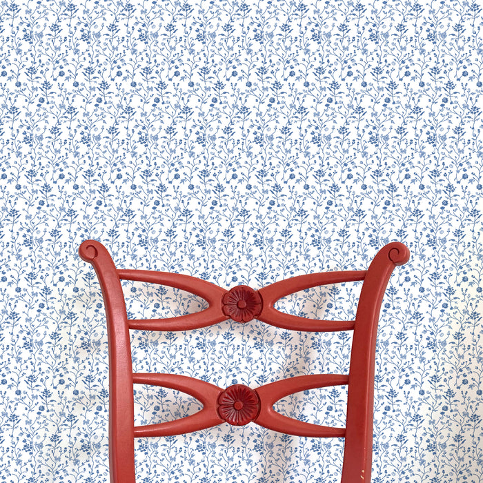 Winona Flowers Wallpaper - White/Blue