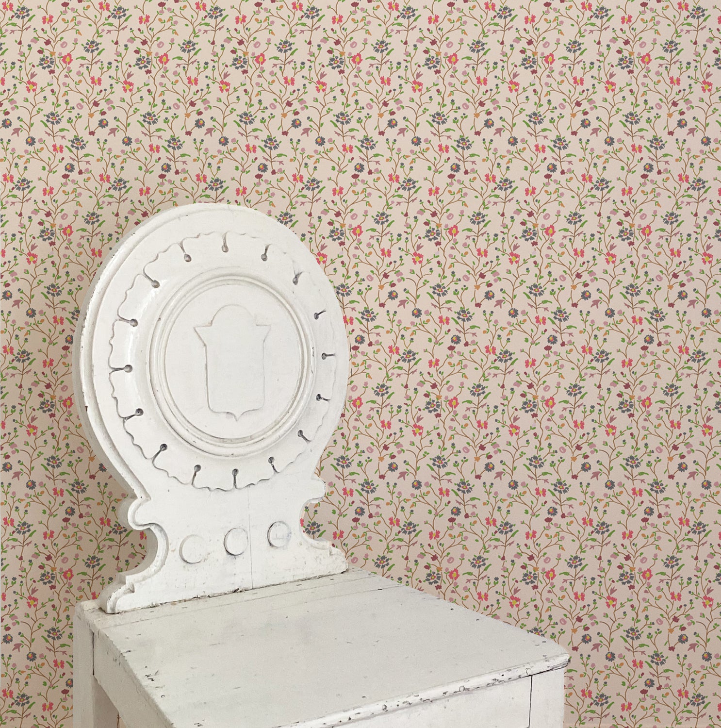 Winona Flowers Wallpaper - Soft Blush