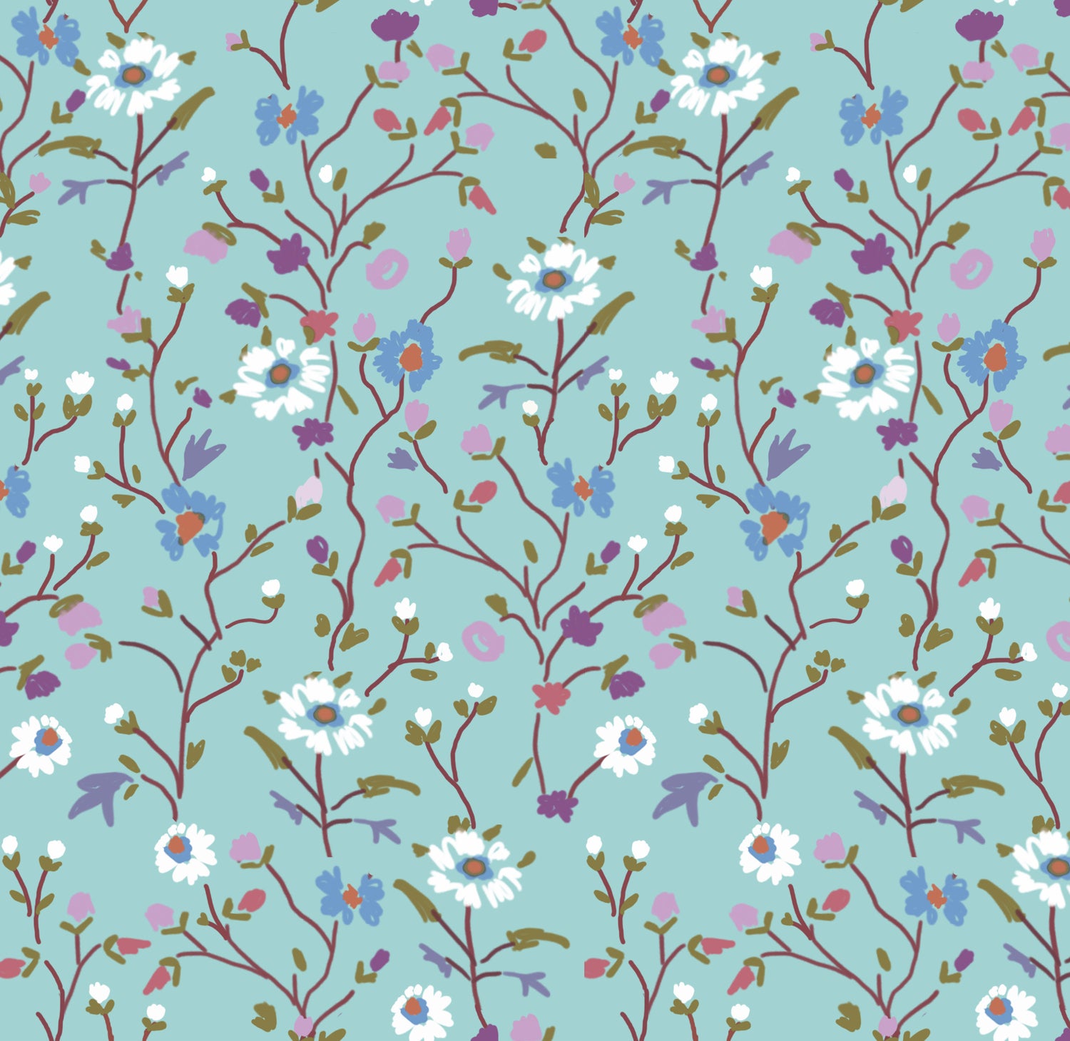 Winona Flowers Wallpaper - Bird's Egg