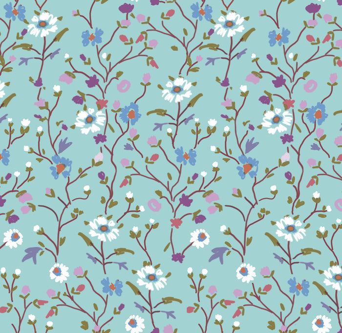 Winona Flowers Wallpaper - Bird's Egg