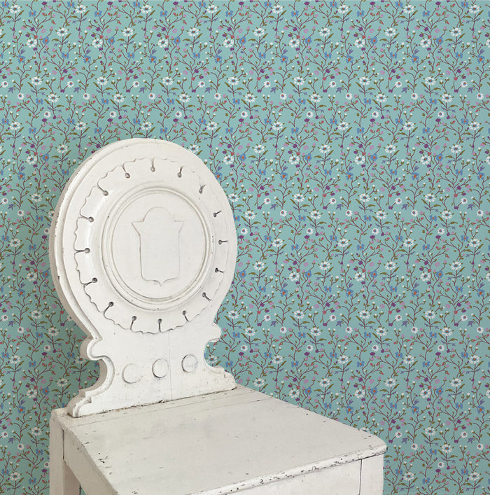Winona Flowers Wallpaper - Bird's Egg