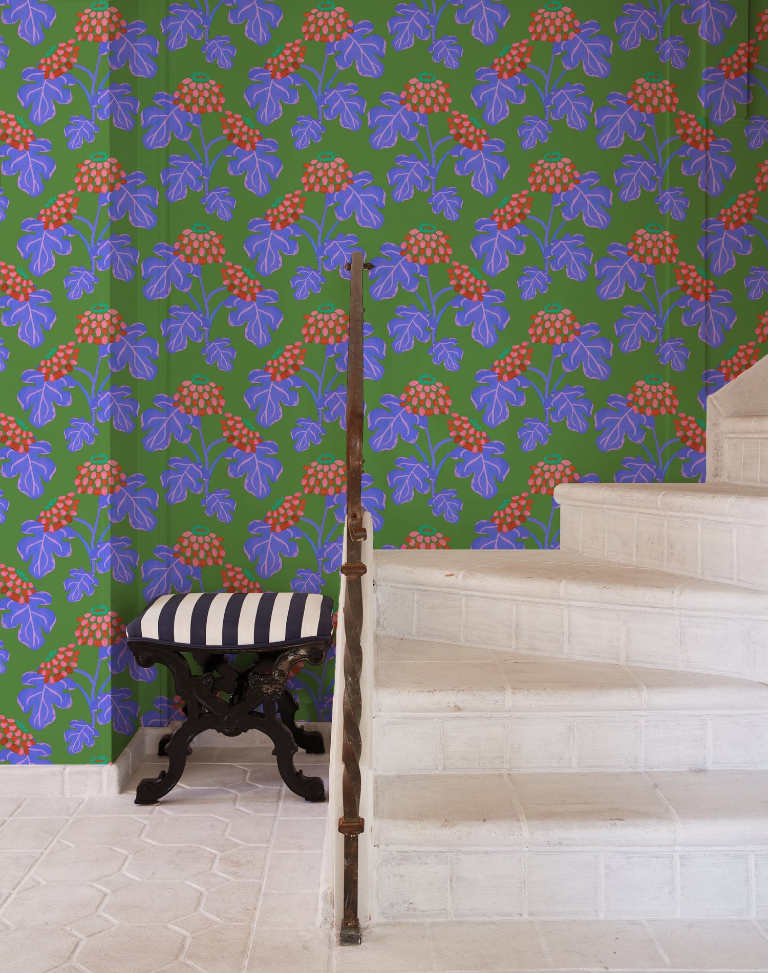 Casia Flowers Wallpaper - Green