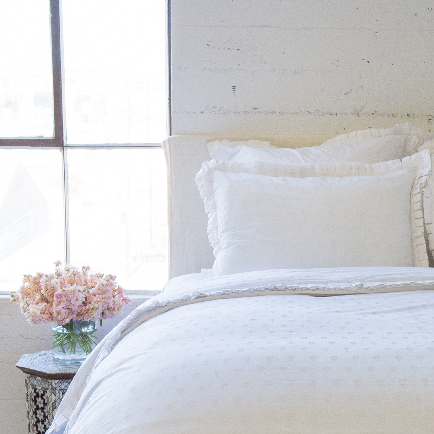 Gansett Queen Duvet - White