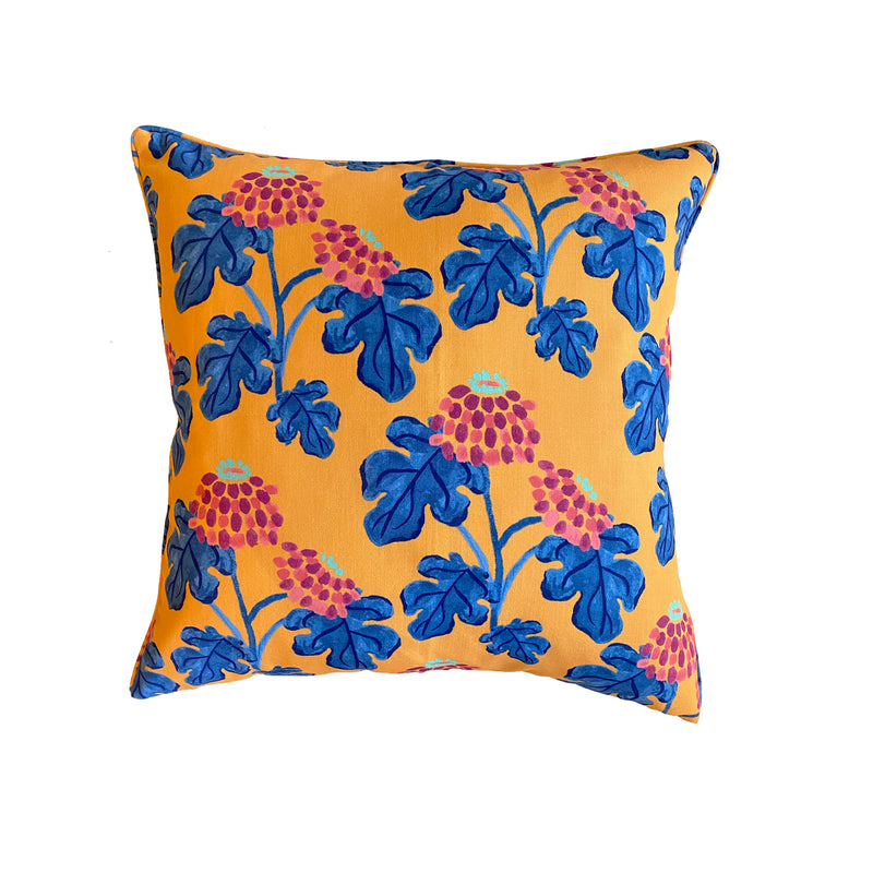 Casia Flowers Pillow - Marigold Multi