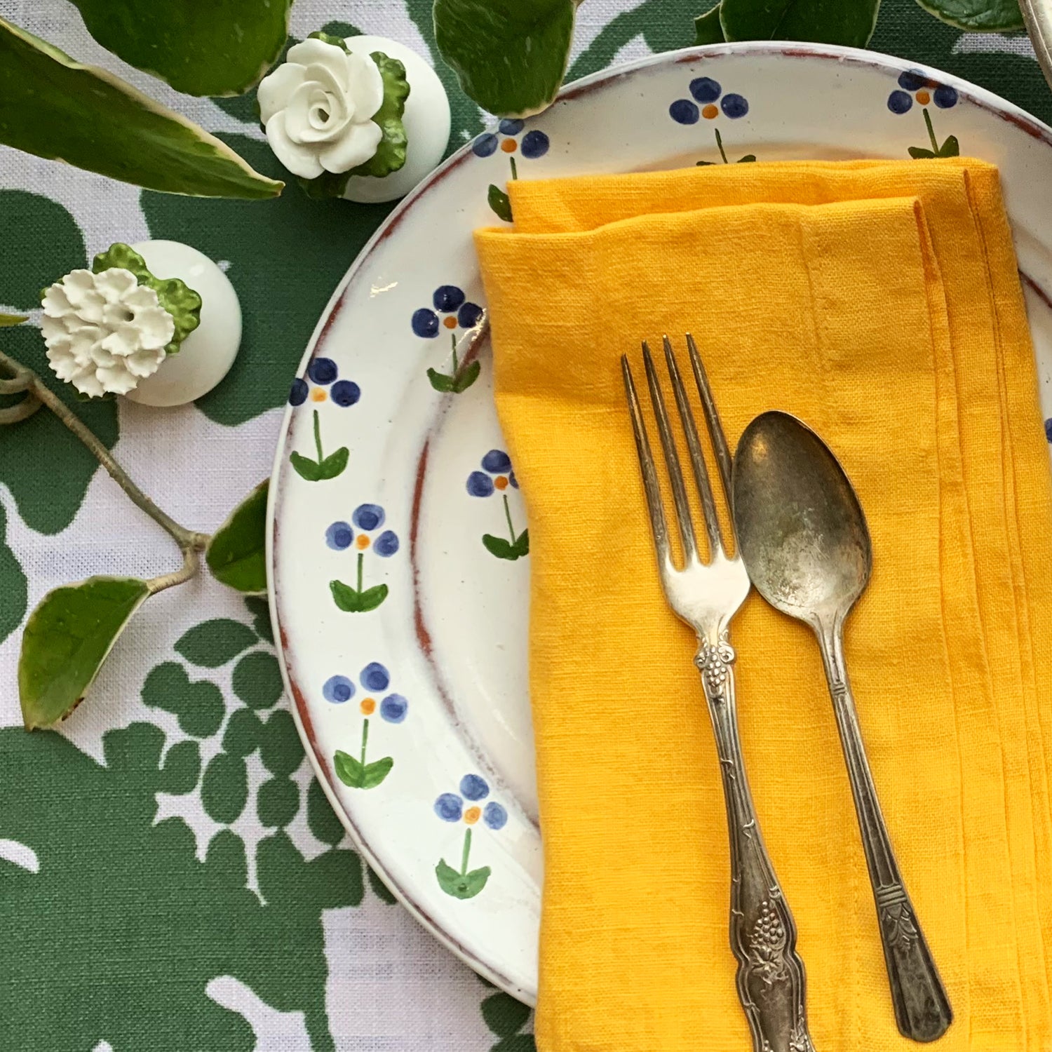 Blue Wildflower Dinner Plate